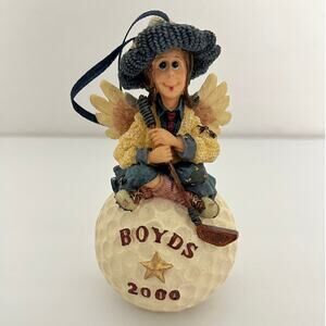 Boyds Bears Ornament - Angel on Golf Ball - 2000 #IE/1270 - 4.25" VTG no box